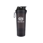 Shaker suplimente SmartShake, negru, 500ml