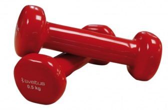 Set gantere aerobic epoxy de 2×0,5 kg, Sveltus, rosu