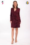 Rochie tip sacou Mbg Collection de culoare bordo