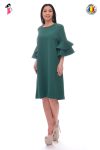 Rochie de zi dreapta vaporoasa de culoarea verde