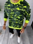 Bluza barbati oversize camuflaj verde K347 D7-2