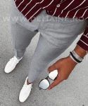 Pantaloni barbati eleganti gri  B1329 B14-3