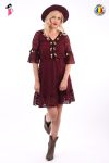 Rochie LaDonna eleganta din dantela de culoare bordo