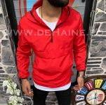 Jacheta barbati de toamna rosie din fas subtire B3344 P10-1