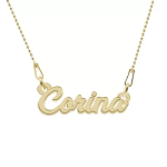 Nomine – Colier personalizat cu nume din argint 925 placat cu aur galben 24K – Lant bile