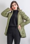 Geaca din fas scurta de culoare verde mint