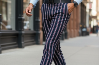 Pantaloni barbati casual regular fit bleumarin B1603 Z35-1