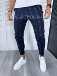 Pantaloni barbati casual regular fit bleumarin in dungi B1704 123-1
