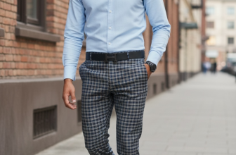 Pantaloni barbati casual regular fit in carouri B1739 V14-2