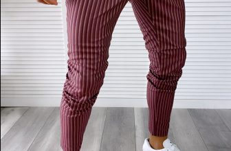 Pantaloni barbati casual regular fit grena B1749   S3-1