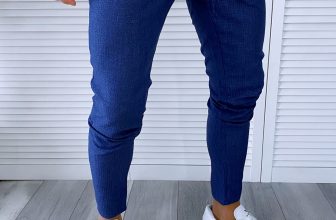 Pantaloni barbati casual regular fit bleumarin B1753  B5-2