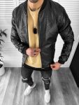 Geaca barbati neagra piele ecologica B2842 125-4
