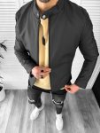 Geaca barbati neagra piele ecologica B2844  T9-3