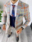 Costum barbati slim fit + Vesta bleumarin B5381  D3-3.2