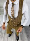Compleu barbati  Vesta + Pantaloni mustar B5517 47-2*   U2-1