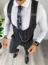 Compleu barbati  Vesta + Pantaloni negru B5517 V3-3