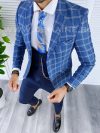 Sacou barbati in carouri slim fit B5611 X