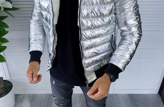 Geaca barbati groasa de iarna argintie CU MIC DEFECT DEF6781  57-4