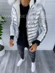 Geaca barbati groasa de iarna argintie B6781 116-3