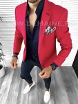 Sacou barbati rosu slim fit A4001 X