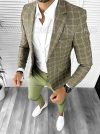 Sacou barbati in carouri slim fit B5019 22A-1