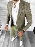 Sacou barbati in carouri slim fit B5019 22A-1