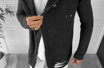 Cardigan barbati gri inchis slim fit ZR T3559 k22-3.4