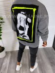 Bluza barbati slim fit gri cu imprimeu K203  O2-4.1