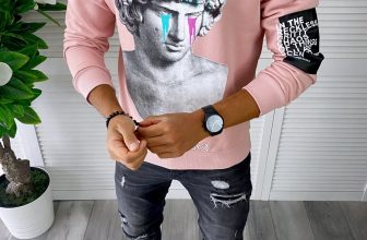 Bluza barbati roz slim fit K404 15-5.3