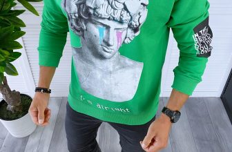 Bluza barbati verde slim fit K404 16-3.2