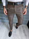 Pantaloni barbati eleganti maro B1749  G7-4