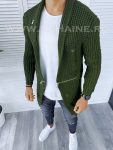 Cardigan barbati kaki slim fit ZR T3639 103-2* U7-5