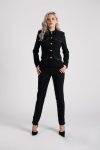 Compleu LaDonna negru prevazut cu nasturi metalici