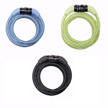 Antifurt Master Lock cablu spiralat cu cifru 1.20m x 8mm - diverse culori