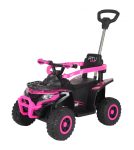 ATV electric pentru copii, 4 in 1, Kinderauto Hercules, cu maner, 35W 6V, telecomanda, echipare premium, roz