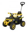 ATV electric cu maner 4 in 1, Kinderauto Hercules, pentru copii 1-3 ani, 35W 6V, telecomanda, premium, galben