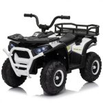 ATV electric pentru copii intre 2 si 5 ani, model Mini Desert, 120W 12V, bluetooth, alb