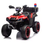 ATV electric pentru copii 3-6 ani, Kinderauto Police, 80W, 12V 7Ah, echipare premium, rosu