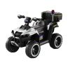 ATV electric pentru copii 3-6 ani, Kinderauto Police, 80W, 12V 7Ah, echipare premium, alb