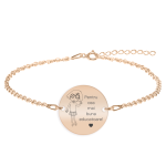 Charlotte – Bratara personalizata din argint 925 placat cu aur galben pentru Educatoare