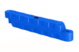 Bariera modulara delimitare traseu karting, piste sau parcari, HDPE, umplere cu apa, anti-impact, rezistenta UV, interior exterior 110x30x35 cm, albastru