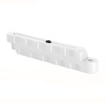 Bariera modulara delimitare traseu karting, piste sau parcari, HDPE, umplere cu apa, anti-impact, rezistenta UV, interior exterior 100x12x18 cm, alb