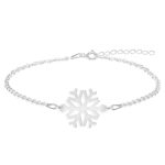 Snowflake – Bratara personalizata argint 925 15 + 3cm cu pandantiv Fulg