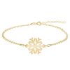 Snowflake – Bratara personalizata argint 925 placat cu aur galben 24K 15 + 3cm cu pandantiv Fulg