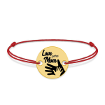 Sole – Bratara personalizata din snur cu banut din argint 925 placat cu aur galben 24K