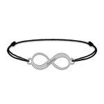 Saray – Bratara din snur cu infinit din argint personalizabila cu nume