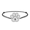 Bella – Bratara personalizata din snur cu talisman argint – labuta