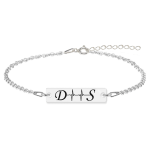 Pulse – Bratara personalizata din argint 925 cu puls si initiale