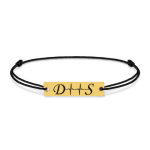 Pulse – Bratara din argint placat cu aur galben 24K personalizata cu initiale si puls