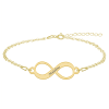 Saray – Bratara personalizata inifinit nume din argint 925 placat cu aur galben 24K